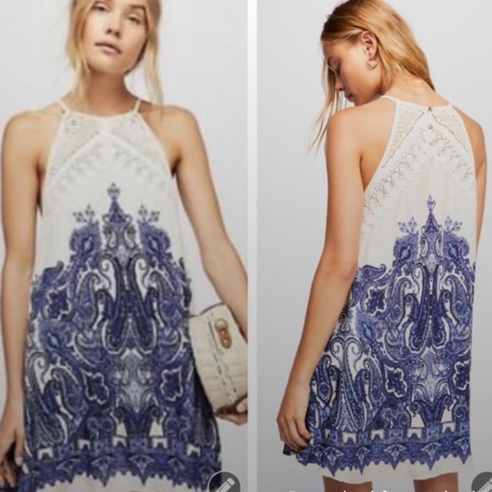 Free People Blue Shea Dress - Size Medium
